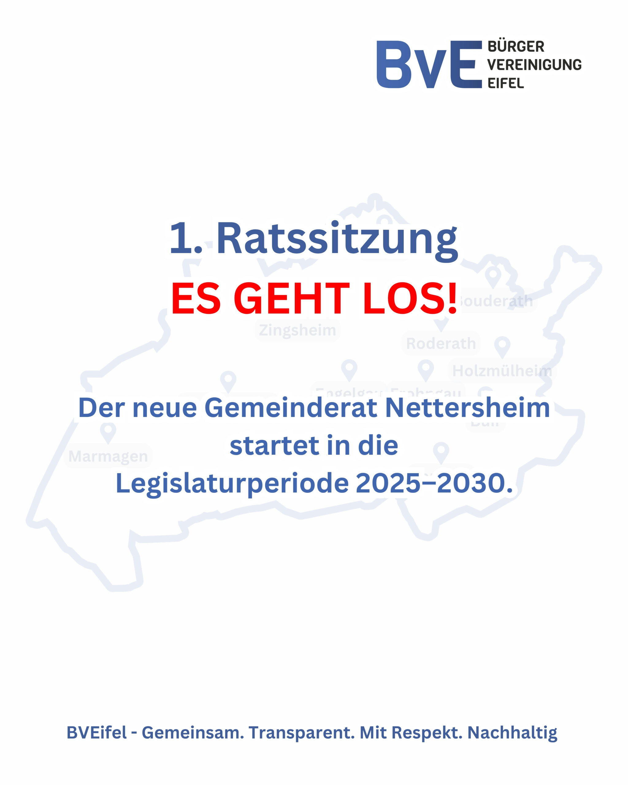 1. Ratssitzung! Es geht los!