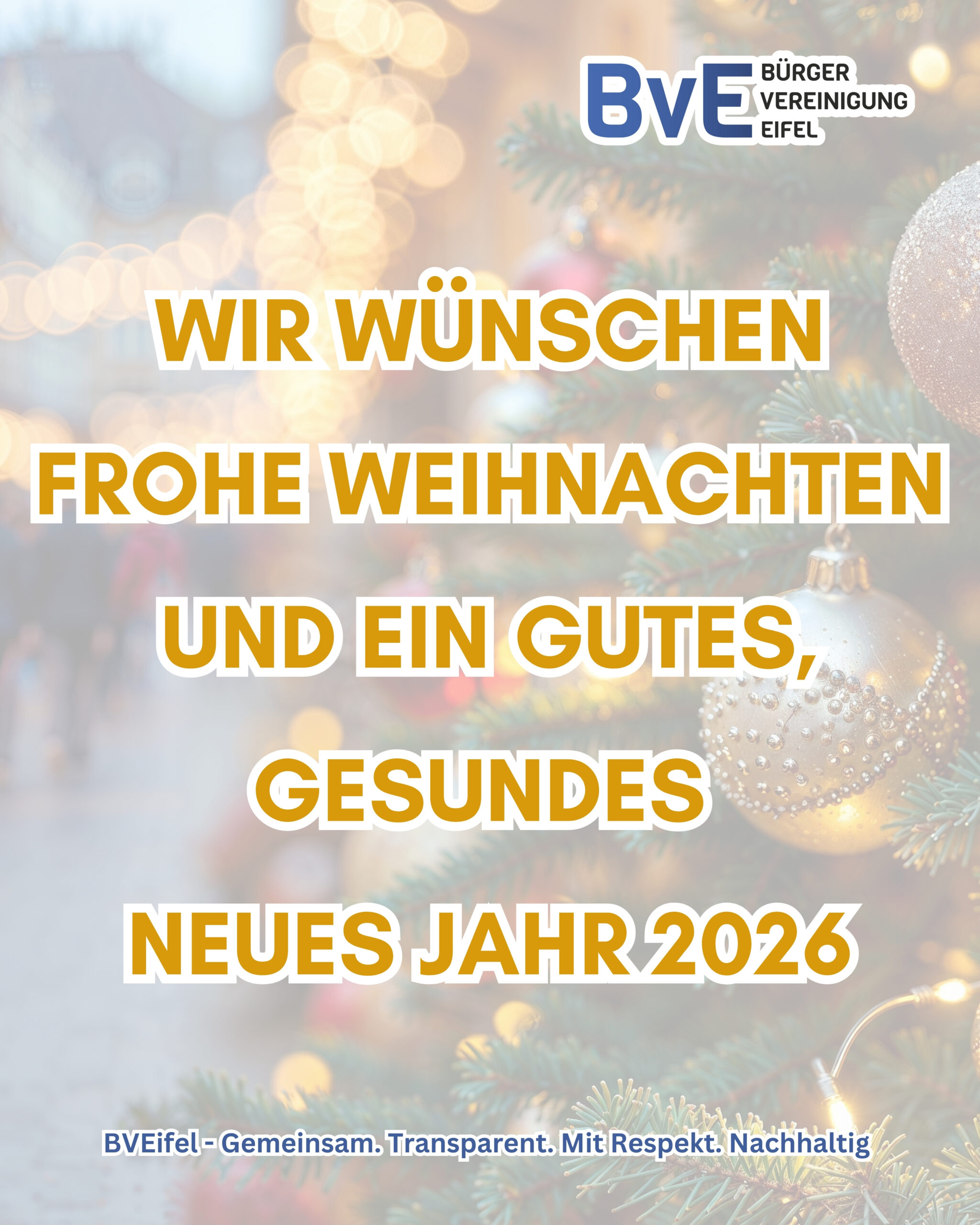 Frohe Weihnachten und ein gutes, gesundes neues Jahr 2026!